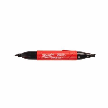Pennarello a doppia punta Milwaukee Inkzall fine e larga multimateriale, colore Nero