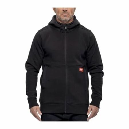 Felpa da lavoro Milwaukee Gridiron, chiusura full zip con cappuccio, tessuto traspirante antistrappo, taglia S, colore Nera