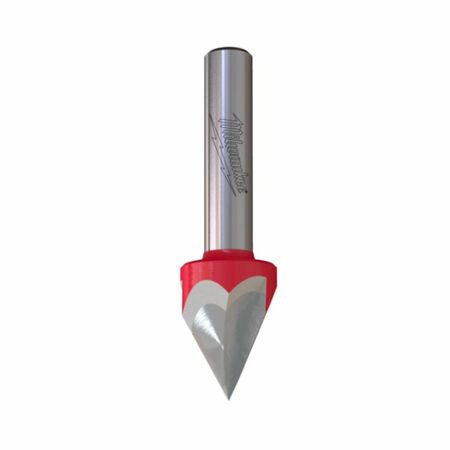 Fresa per lettere Rtr B S8 Laser Point Milwaukee per legno, angolo taglio 60, dimensioni 12,7x57,2 mm, altezza taglio 11 mm
