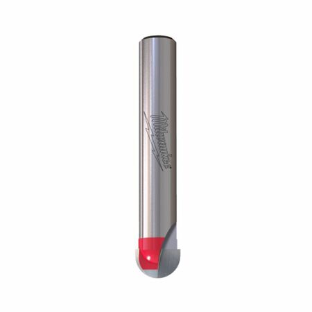 Fresa a raggio convesso Milwaukee Rtr B S8 Radius Cove per scanalature arrotondate legno, dimensioni 9,5x50,8 mm, raggio 4,75 mm, altezza taglio 6,2 mm