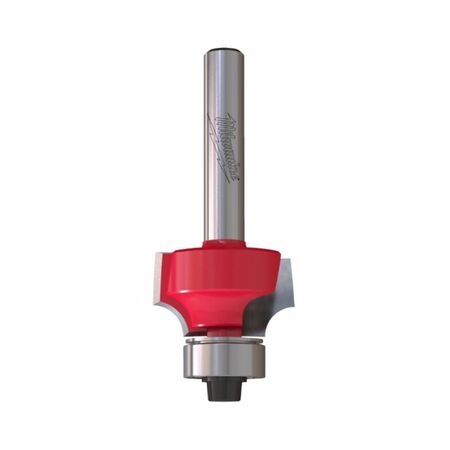 Fresa a raggio concavo Milwaukee Rtr B S8 Roundover per arrotondare bordi legno, dimensioni 22,2x54 mm, raggio 4,75 mm, altezza taglio 12,7 mm