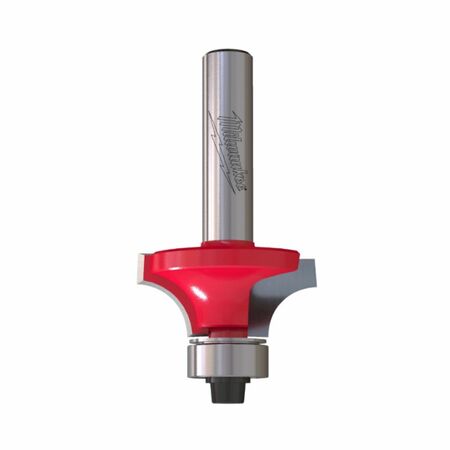 Fresa a raggio concavo Milwaukee Rtr B S8 Roundover per arrotondare bordi legno, dimensioni 38,1x61 mm, raggio 1,6 mm, altezza taglio 12,7 mm