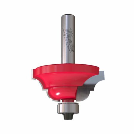 Fresa profilata Milwaukee Rtr B S8 Roman Ogee per fresatura bordi decorativi legno, gradino aggiuntivo, diametro 42,8 mm, raggio 6,4/4 mm