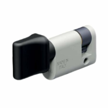 Mezzo cilindro con pomolo 144 Omec per serratura, profilo standard, lunghezza 37 mm 27-10, finitura Nichelato