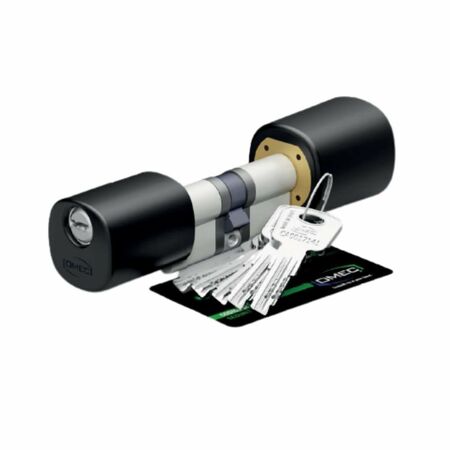Cilindro elettronico Nemo 328M per serratura, profilo europeo, lunghezza 90 mm, 45-45, finitura Nero
