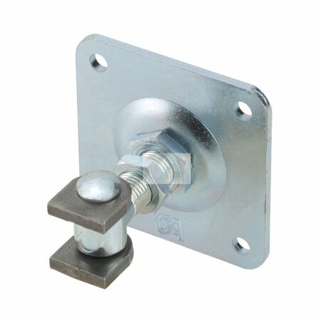 Cardine con alette 878.27 Combi Arialdo per cancello, con piastra da 120x120 mm, e controdado da M27, Acciaio finitura Zincato