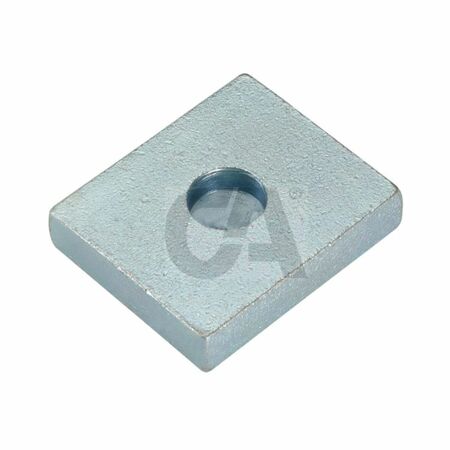 Piastra a saldare 349Z.27 Combi Arialdo per perno sferico inferiore, dimensione 80x80x20 mm, diametro 27 mm, Acciaio finitura Zincato