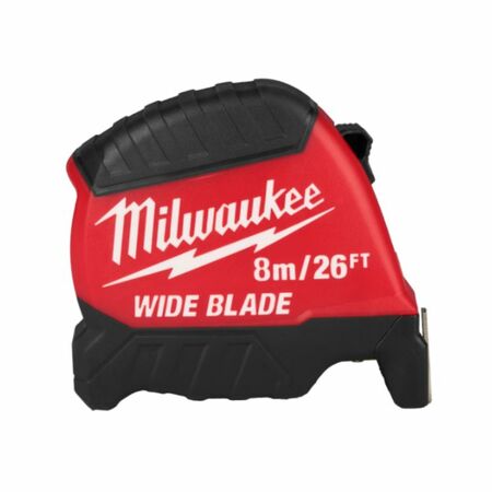 Flessometro Wide Blade Milwaukee compatto, diametro lama 35 mm, lunghezza 8000 mm-26 piedi