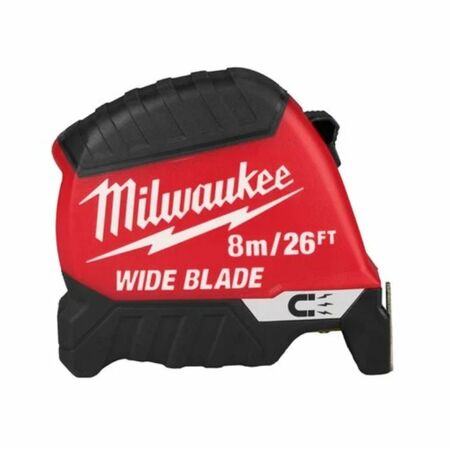 Flessometro Wide Blade Magnetic Tape Milwaukee compatto, diametro lama 35 mm, lunghezza 8000 mm-26 piedi