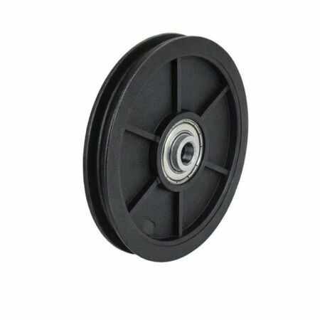 Ruota 445NY.100 Combi Arialdo per fune acciaio, diametro 100 mm, Materiale Nylon finitura Nero