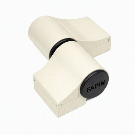Cerniera registrabile a 2 ali Loira Fapim 7050VA per porta, interasse 93 mm, portata 160 Kg, Alluminio finitura Avorio Ral 1013