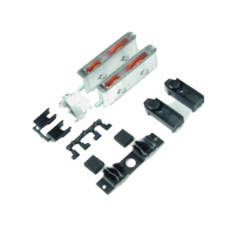 Kit di assemblaggio Topkit 6602.6 Master per serie scorrevole, profilo R50, portata 140 Kg, Zama e Nylon