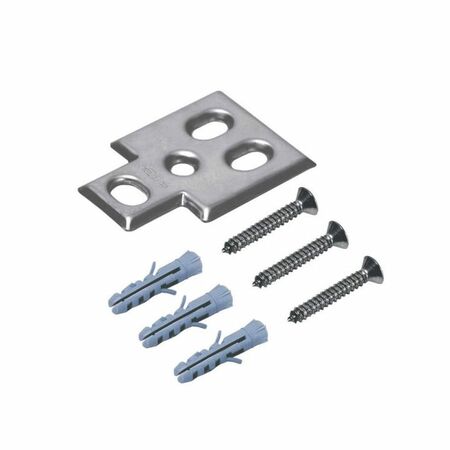Incontro inferiore 3736 Fapim per catenacci Atlas, dimensione 43x45x3,5 mm, materiale Acciaio Inox