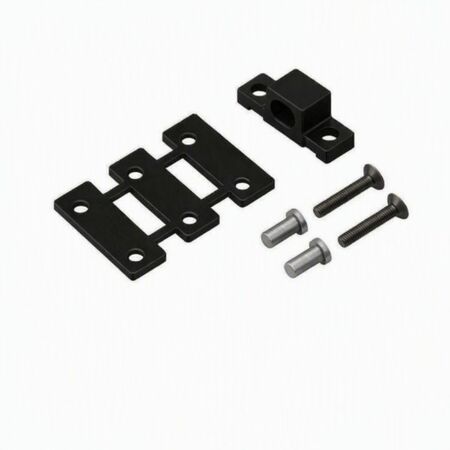 Incontro superiore 3740 Fapim per catenaccio Atlas, dimensione 40x14x18 mm, Alluminio finitura Nero Ral 9005