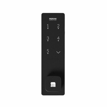 Serratura elettrica a combinazione WPAD Mini Meroni, per mobile e armadietto in legno o metallo, chiusura levetta, codice numerico, alimentazione batteria