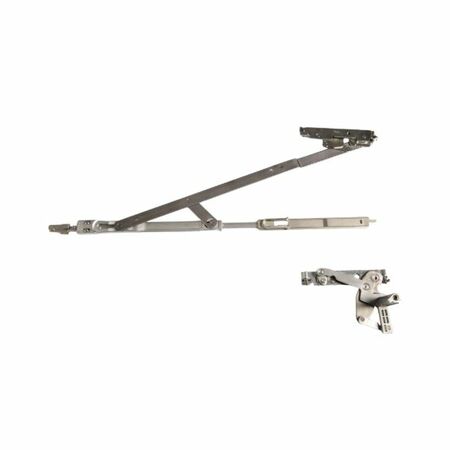 Kit superiore Magicube 130 tipo lungo 1211R Fapim per anta ribalta, destro, profilo CU, portata Kg 130, Acciaio Inox