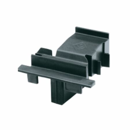 Coppia tappi 2122 Master per finestra due ante profilo di riporto Export 50 T, chiusura centrale superiore e inferiore, Nylon finitura Nero