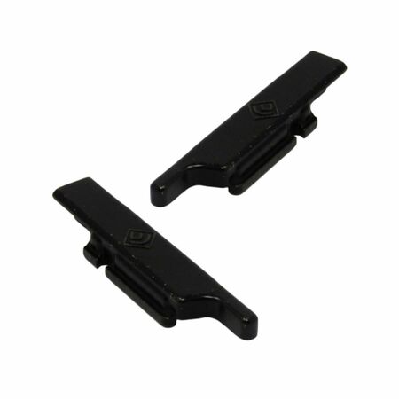 Coppia terminali 4523 Master per catenaccio a leva, profilo R40,  dimensione 55x17,7 mm, puntale 5 mm, Zama finitura Nero