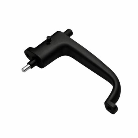 Maniglia centrale con pulsante 6566 Master per scorrevole, dimensione 172x26x53,5 mm, Alluminio finitura Nero Opaco