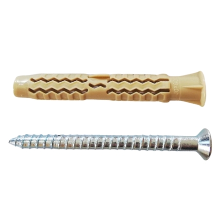 Tassello EQL-ST Mungo per fissaggio universale, diametro 10 mm, lunghezza 120 mm, con vite TPS impronta TX, materiale Nylon