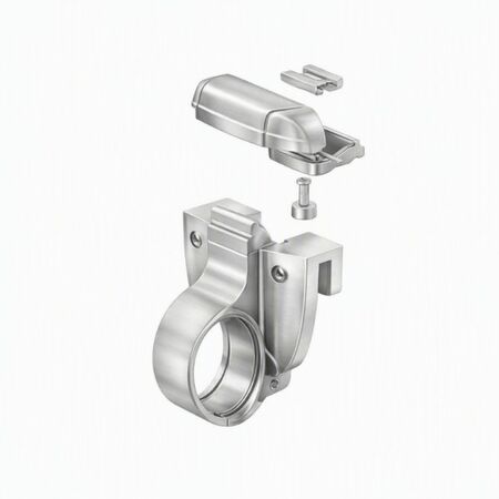 Cricchetto ad aggancio Ring 1500.1 Master con grani per telaio sormonto, profilo R40, dimensioni 34x66 mm, finitura Cromo Satinato
