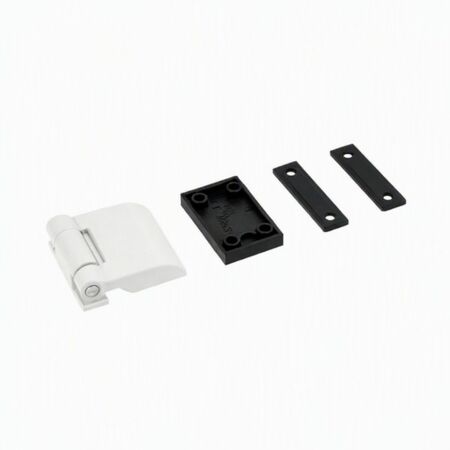 Cerniera Vania 8102.3 Master per scuretto, dimensione 47x47x16,5 mm, completa di spessori, Zama finitura Bianco Ral 9010