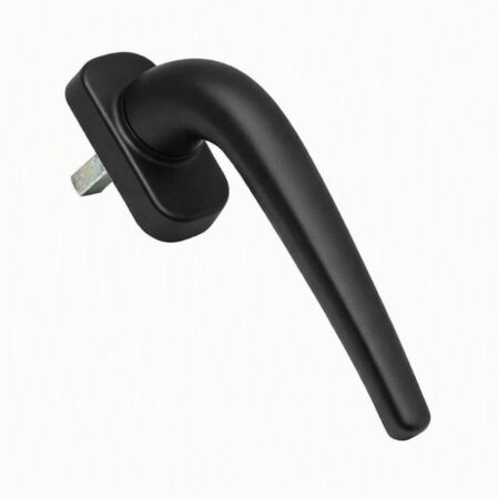 Martellina Comfort 3071 Master per serramento, rosetta 66x31 mm, quadro 7x46 mm, Alluminio finitura Nero Opaco
