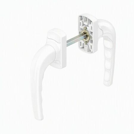 Martellina con doppia impugnatura Comfort 3070.10 Master per serramento, spessore massimo 64 mm, Alluminio finitura Bianco Ral 9010