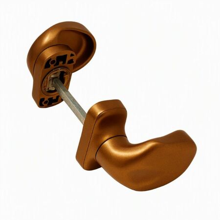 Pomolo doppio fisso Spin 3064.2 Master, con rosetta ovale, dimensione 31x67 mm, Alluminio finitura Bronzo