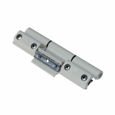 Cerniera a 3 ali Top Rapid 9616.6 Master per serramento in alluminio, profilo R40, portata 100 Kg, Alluminio finitura Bianco