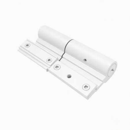 Cerniera registrabile 2 ali Slim Rapid Master 8061 per porta, profilo R40, portata 120 Kg, Alluminio finitura Bianco Verniciato