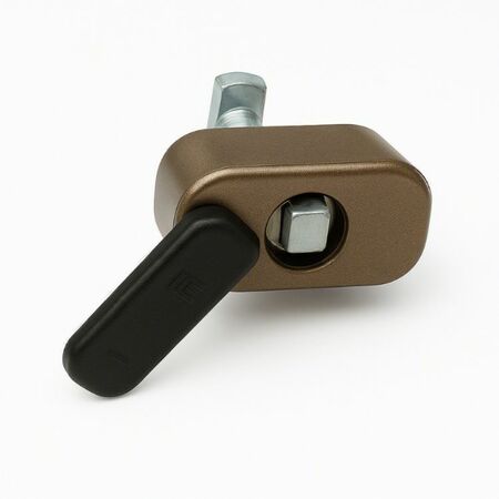 Serratura ambidestra Clarck Master per chiave quadra, dimensioni 20,5x20x17 mm, Zama finitura Bronzo