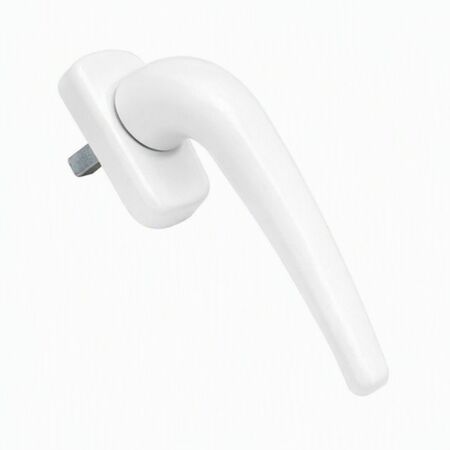 Martellina Comfort 3071 Master per serramento, rosetta 66x31 mm, quadro 7x46 mm, Alluminio finitura Bianco Ral 9010
