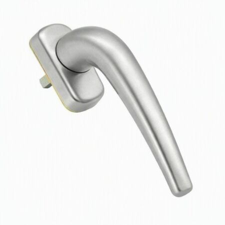 Martellina Comfort 3071 Master per serramento, rosetta 66x31 mm, quadro 7x46 mm, Alluminio finitura Ksati Inox Satinato
