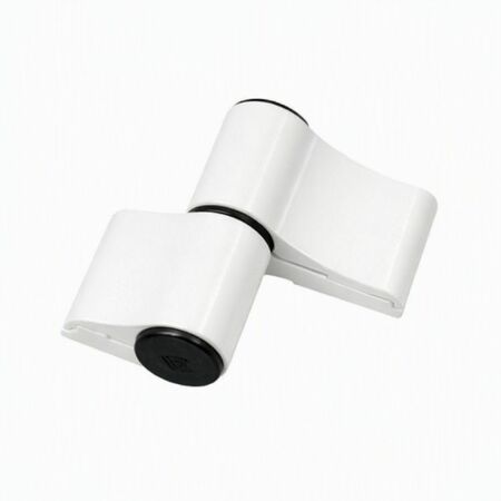Cerniera registrabile a 2 ali Dinamika Master 8011, interasse 67 mm, portata 160-180 Kg, finitura Bianco Ral 9010