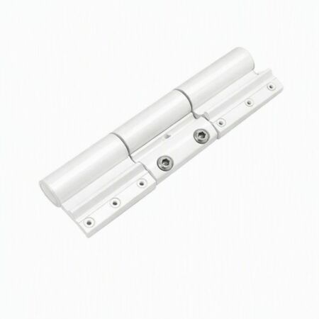 Cerniera registrabile 3 ali Slim Rapid Master 8060.6 per porta, profilo camera europea, portata 160 Kg, Alluminio finitura Bianco Ral 9010