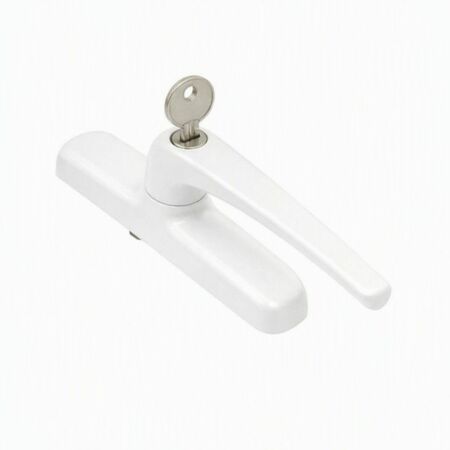 Cremonese Comfort con chiave 6030.10 Master per anta a battente, interasse 130 mm, Alluminio finitura Bianco