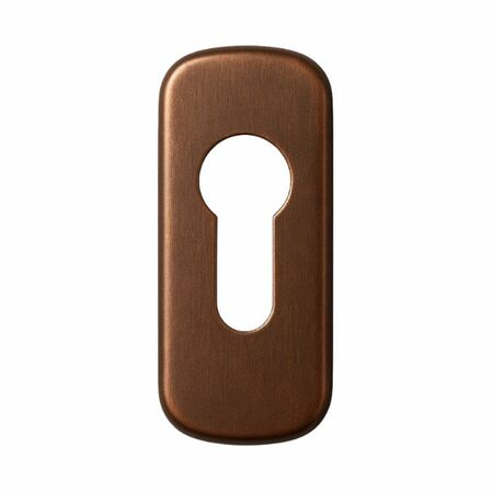 Copricilindro di sicurezza sagomato Comfort Master per maniglia, dimensioni 7x31,5 mm, finitura Bronzo