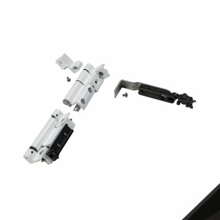 Kit cerniere e braccio Ween 3420.23 Master per anta affiancata, profilo CU, portata 160 Kg, Alluminio e Zama finitura Nero Opaco