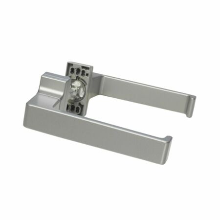 Maniglia Italia 3065 Master per serramento, con rosetta rettangolare, dimensione 31,5x67 mm, Alluminio finitura Argento