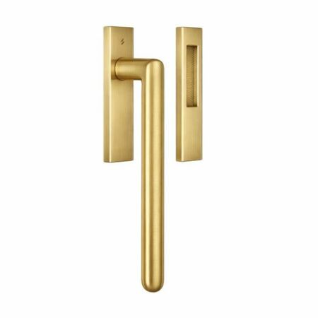 Maniglione Robot6 ID713Q Colombo Design per alzante scorrevole, con conchiglia incasso, Ottone finitura Oromat