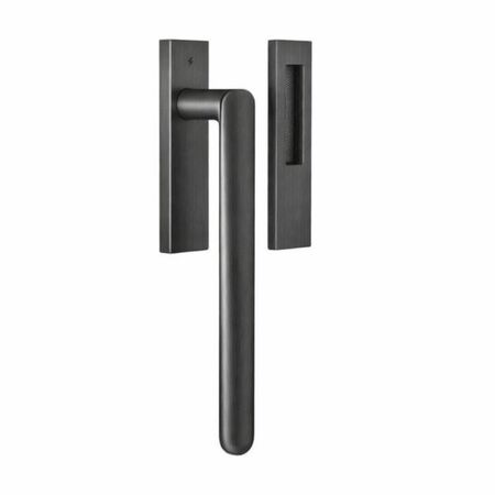 Maniglione Robot6 ID713Q Colombo Design per alzante scorrevole, con conchiglia incasso, Ottone finitura Grafite Mat