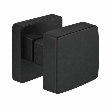 Pomolo fisso Kubo ID45 Fisso Colombo Design per porta, dimensione 55x55 mm, sporgenza 56,5 mm, Cromall finitura Neromat