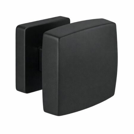 Pomolo fisso Kubo ID55 Fisso Colombo Design per porta, dimensione 70x70 mm, sporgenza 56,5 mm, Cromall finitura Neromat