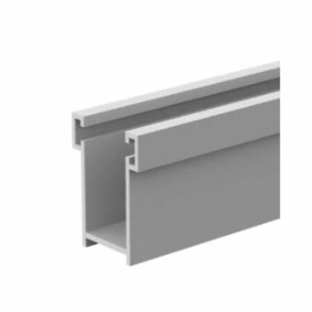 Guida per tapparella A14 Pinto con spazzolino, con spacco superiore, dimensione 15x28 mm, lunghezza 2800 mm, Alluminio finitura Argento