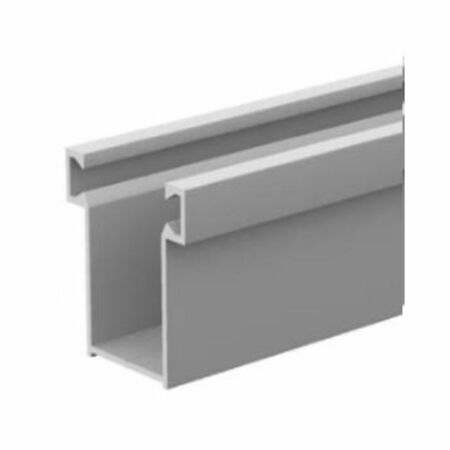 Guida per tapparella A16 Pinto con spazzolino, dimensione 16x27,5 mm, lunghezza 2800 mm, Alluminio finitura Argento