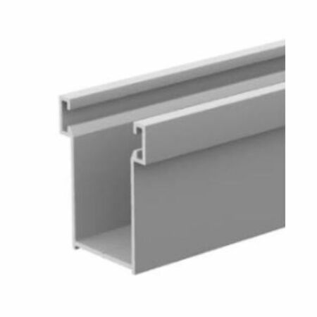 Guida per tapparella A28 Pinto con spazzolino, dimensione 17x28 mm, lunghezza 2800 mm, Alluminio finitura Argento