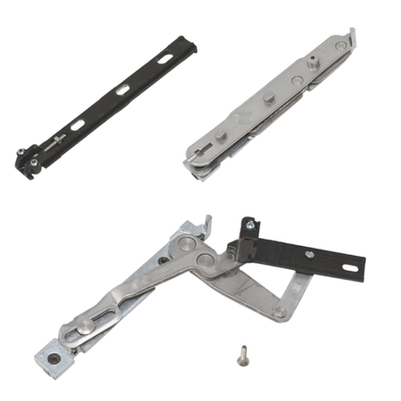 Kit cerniera Ween Hide 180 Master 3304.12D per anta battente destra, profilo CU, portata 130 Kg, materiale Acciaio Inox e Zama