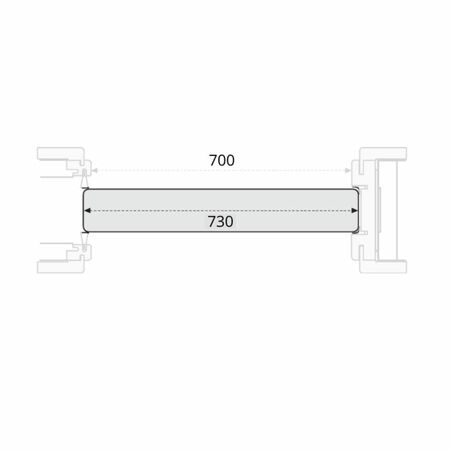 Pannello per porta scorrevole Sofi Door XE, dimensione 700x2000 mm, Laminatino finitura Bianco Opaco
