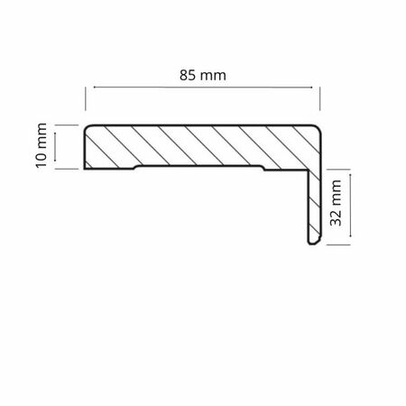 Kit aste coprifilo piatto Sofi Door-Xe per telaio porta, dimensione 85x10x2250, aletta da 32 mm, confezione da 5 pz, multistrato finitura Bianco Opaco